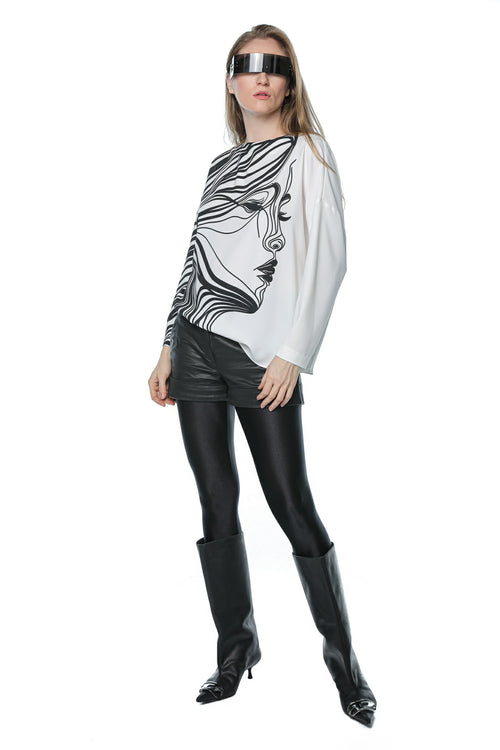 Short leather effect