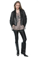 Short leather effect